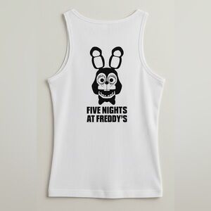 NWT Five Nights at Freddy's White Ribbed Tank Top